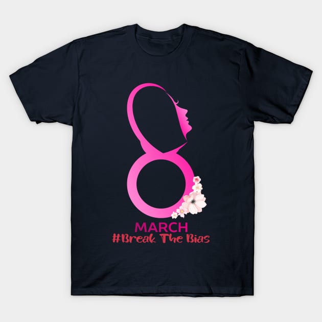 Womens Break The Bias International Women's Day March 8th for women T-Shirt by Top Art